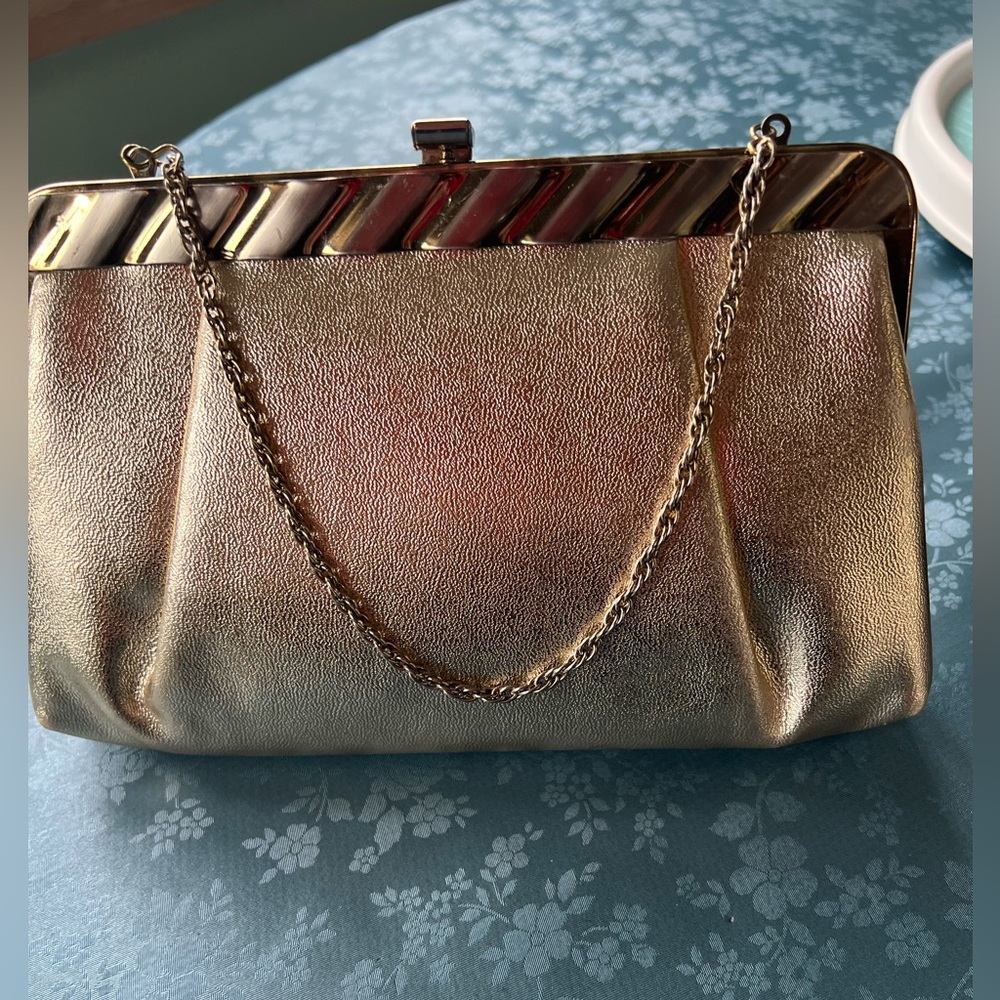 Vintage gold clutch